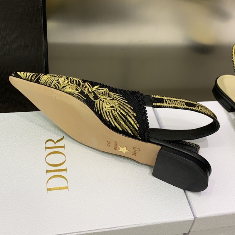 J'Adior Slingback Pumps Women Jardin d'Hiver Motif Canvas Black - Image 7