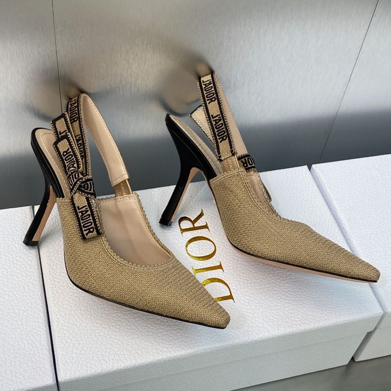 J'Adior Slingback Pumps Women Jute Canvas Beige - Image 2