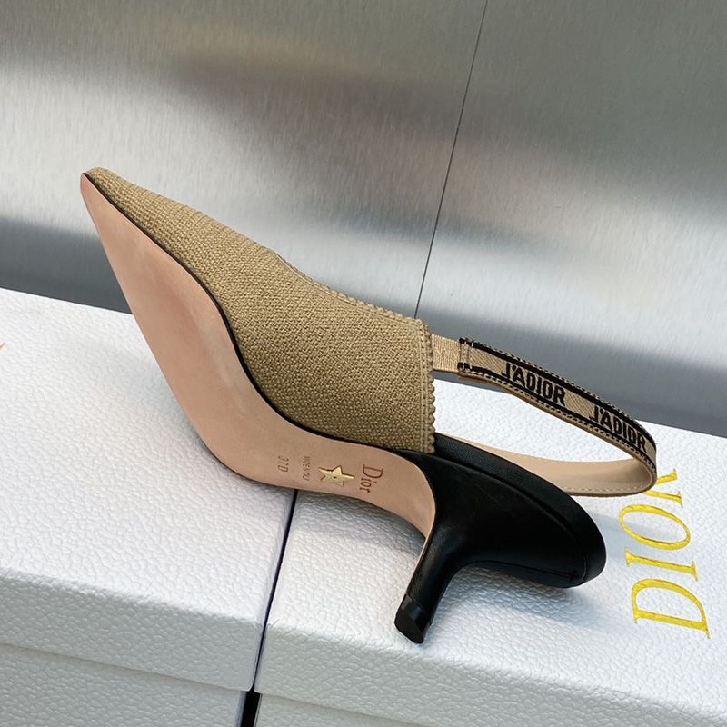 J'Adior Slingback Pumps Women Jute Canvas Beige - Image 5