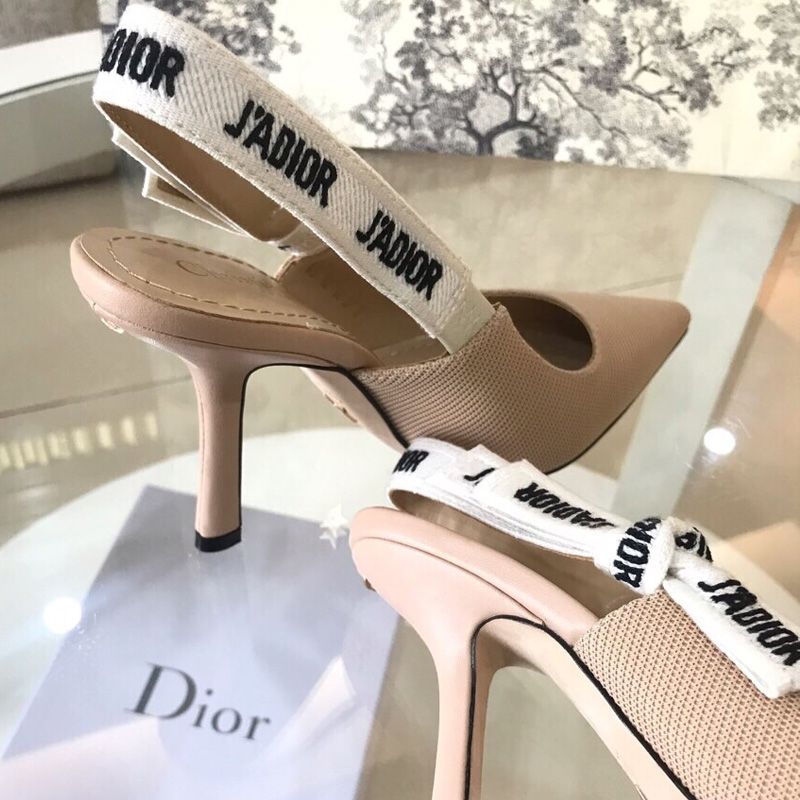 J'Adior Slingback Pumps Women Technical Fabric Apricot - Image 2