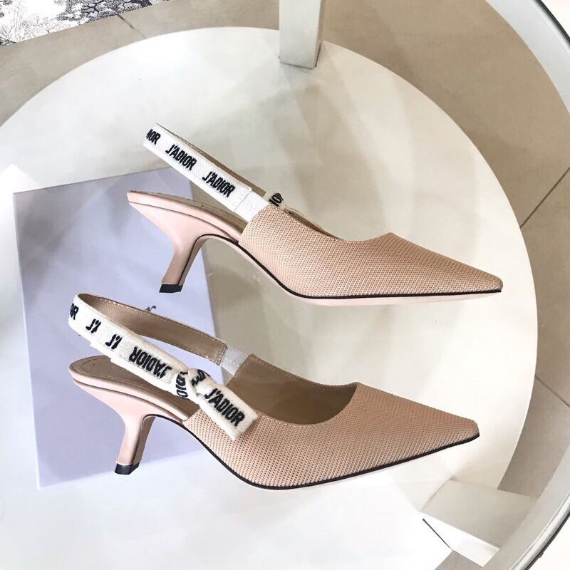 J'Adior Slingback Pumps Women Technical Fabric Apricot - Image 3