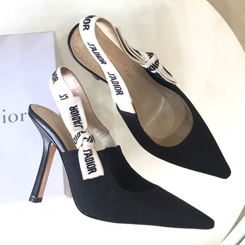 J'Adior Slingback Pumps Women Technical Fabric Black - Image 2