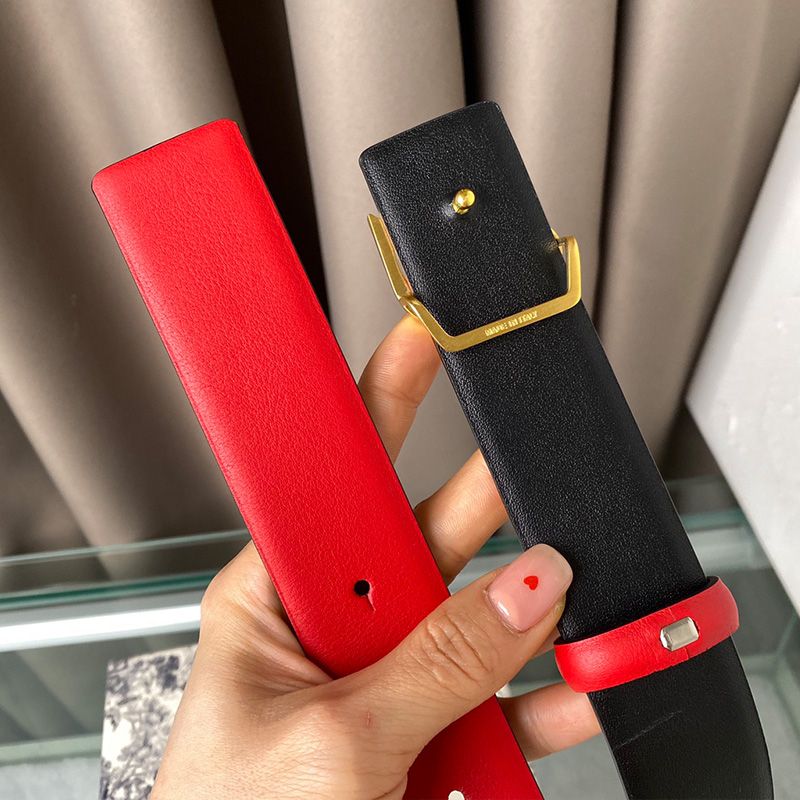 Lady Dior Belt Enameled Calfskin Red - Image 3