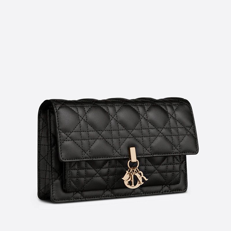 Lady Dior Chain Pouch Cannage Lambskin Black - Image 2