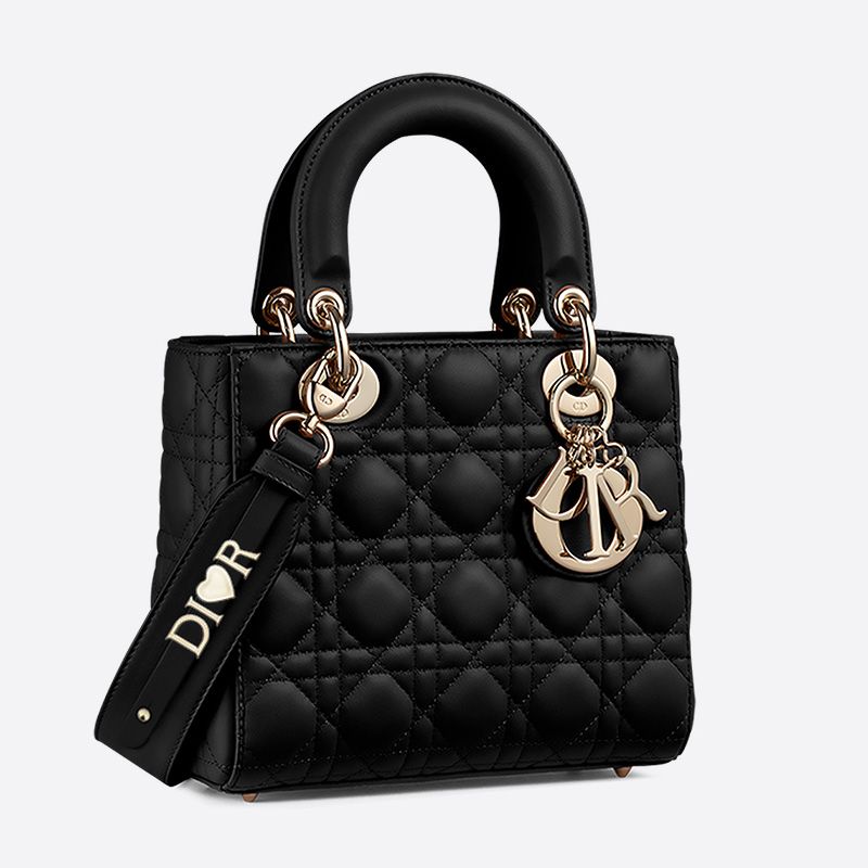 Lady Dior My ABCDior Bag In Cannage Lambskin Black