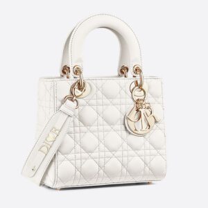 Lady Dior My ABCDior Bag In Cannage Lambskin White