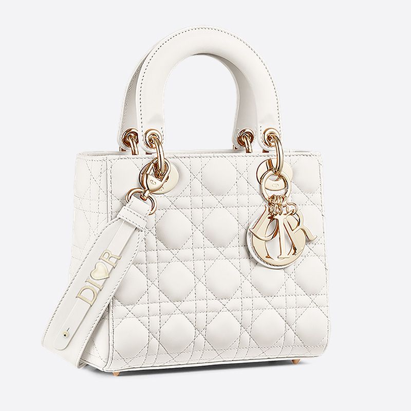 Lady Dior My ABCDior Bag In Cannage Lambskin White