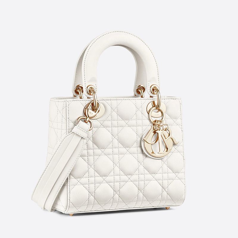 Lady Dior My ABCDior Bag In Cannage Lambskin White - Image 2