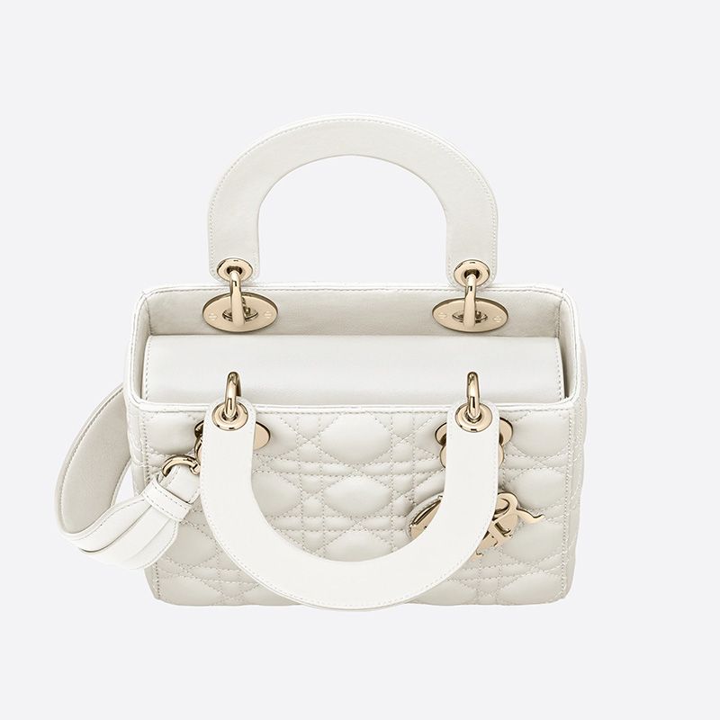 Lady Dior My ABCDior Bag In Cannage Lambskin White - Image 3