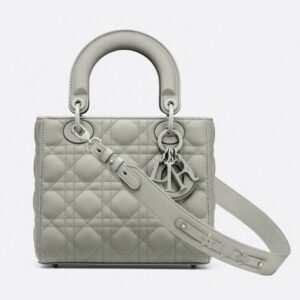 Lady Dior My ABCDior Bag In Ultramatte Cannage Calfskin Sky Blue