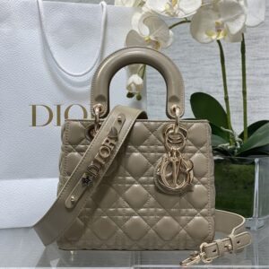 Lady Dior My ABCDior Bag In Cannage Lambskin Khaki