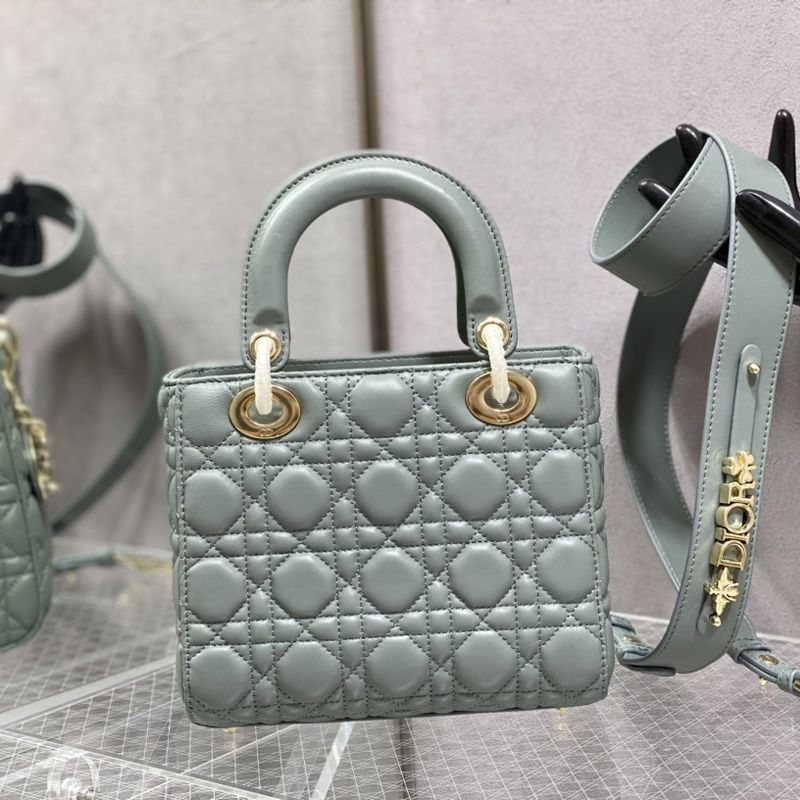 Lady Dior My ABCDior Bag In Enamel Cannage Lambskin Rock Ash - Image 2