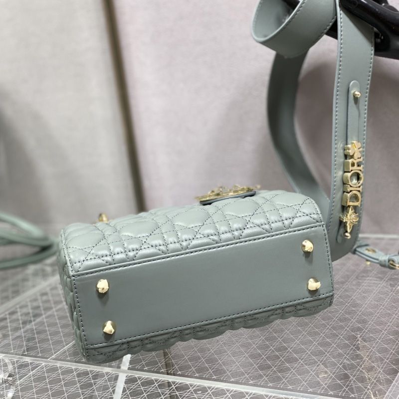 Lady Dior My ABCDior Bag In Enamel Cannage Lambskin Rock Ash - Image 4