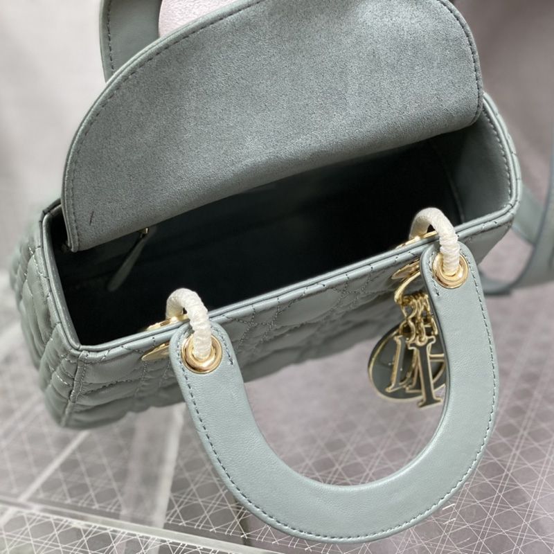 Lady Dior My ABCDior Bag In Enamel Cannage Lambskin Rock Ash - Image 5