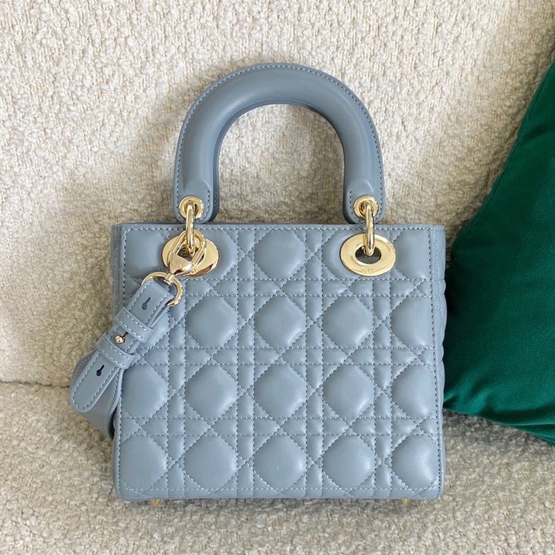 Lady Dior My ABCDior Bag In Enamel Cannage Lambskin Sky Blue - Image 2