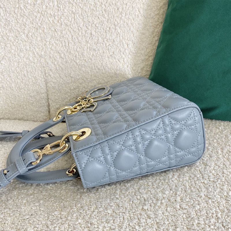 Lady Dior My ABCDior Bag In Enamel Cannage Lambskin Sky Blue - Image 3
