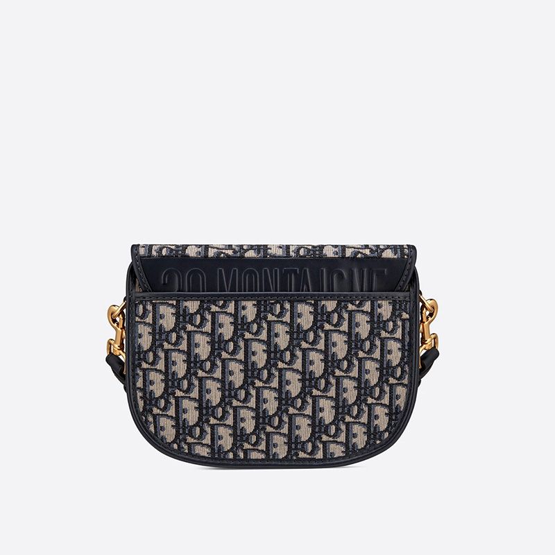 Medium Dior Bobby Bag In Oblique Motif Canvas Blue - Image 3