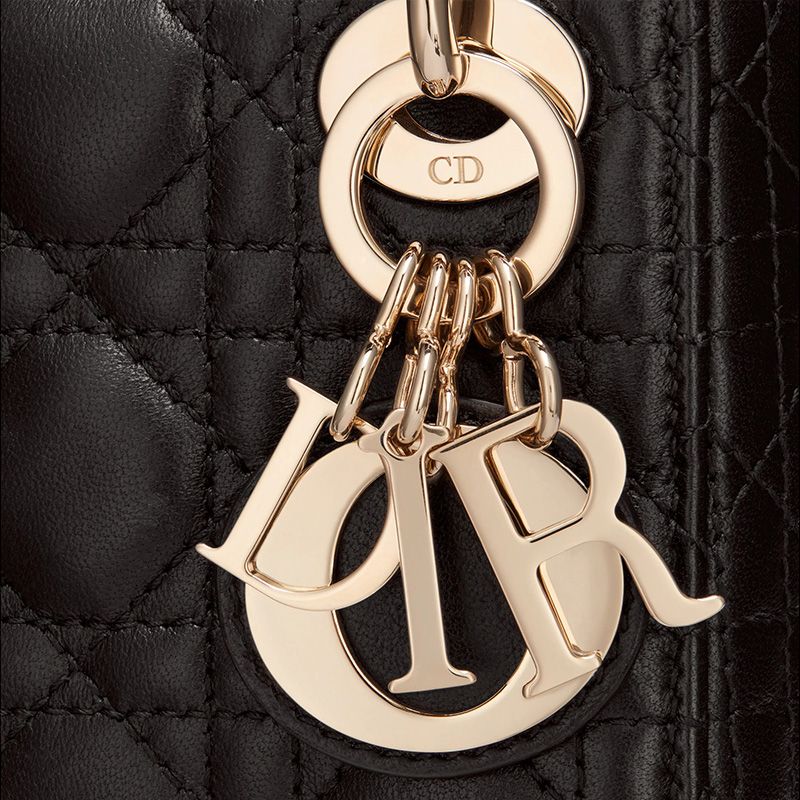 Micro Lady Dior Bag In Cannage Lambskin Black - Image 5