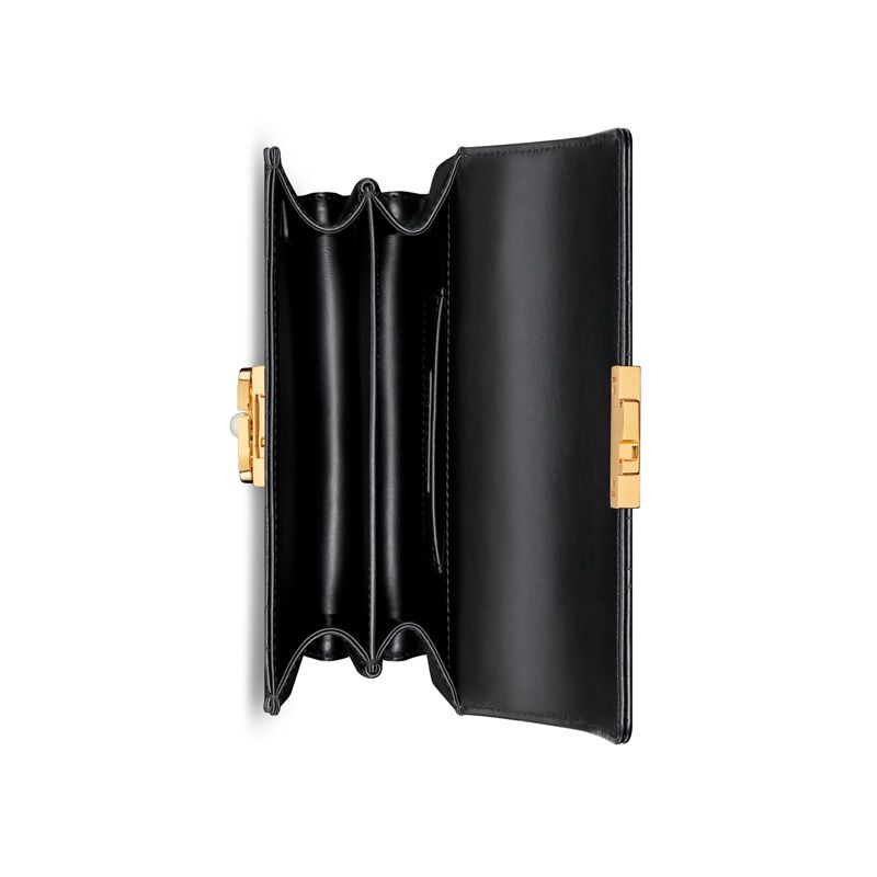 Mini Dior Ange Bag In Macrocannage Lambskin Black - Image 4