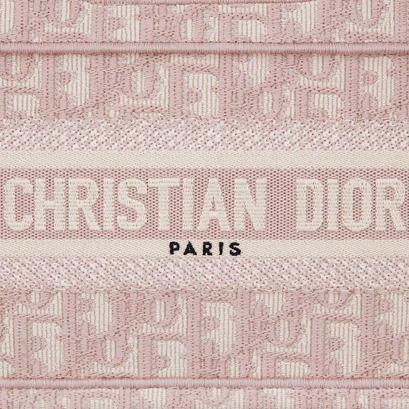 Mini Dior Book Tote In Oblique Motif Canvas Pink - Image 4