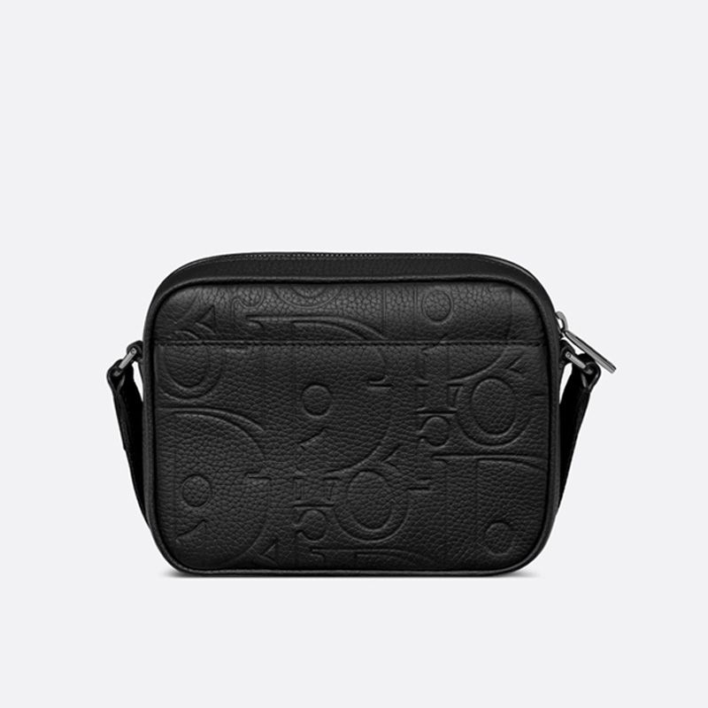 Mini Dior Rider 2.0 Zipped Messenger In Dior Signature Grained Calfskin Black - Image 2