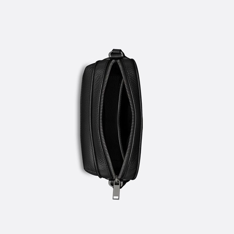 Mini Dior Rider 2.0 Zipped Messenger In Dior Signature Grained Calfskin Black - Image 4