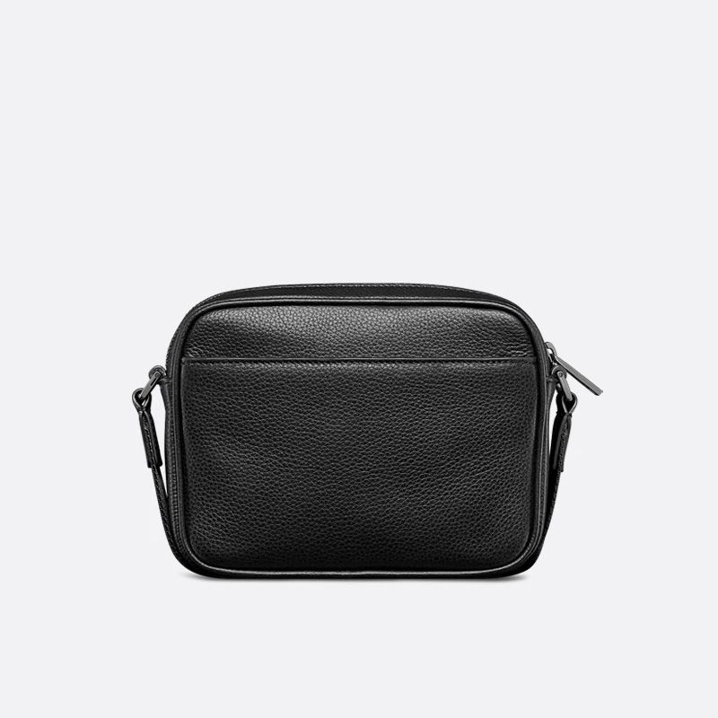 Mini Dior Rider 2.0 Zipped Messenger Bag In Grained Calfskin and Oblique Motif Canvas Black - Image 2
