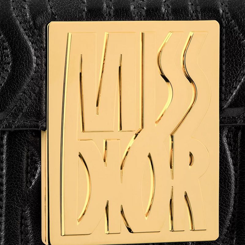 Miss Dior Flap Bag In Quilted Miss Dior Allover Calfskin Black - Image 5