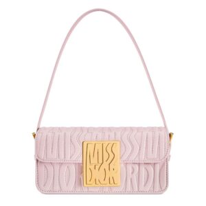 Miss Dior Flap Bag In Quilted Miss Dior Allover Calfskin Pink