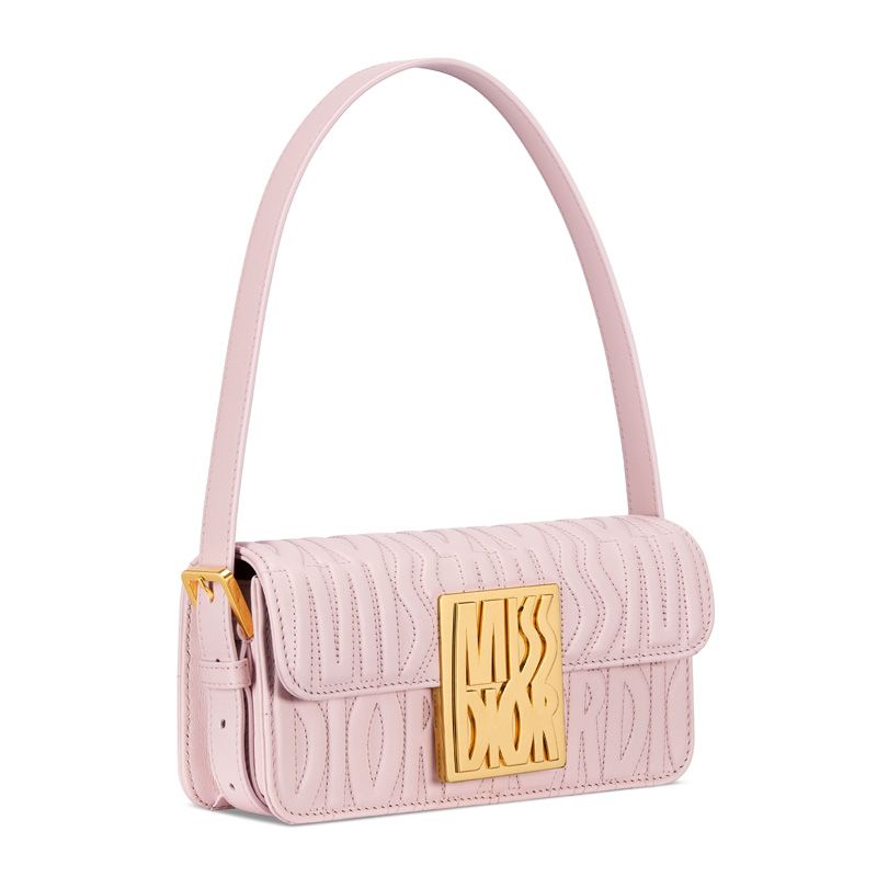 Miss Dior Flap Bag In Quilted Miss Dior Allover Calfskin Pink - Image 3