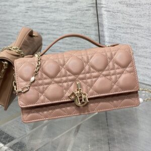Mini My Dior Bag In Cannage Lambskin Camel