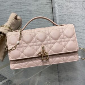 Mini My Dior Bag In Cannage Lambskin Cherry