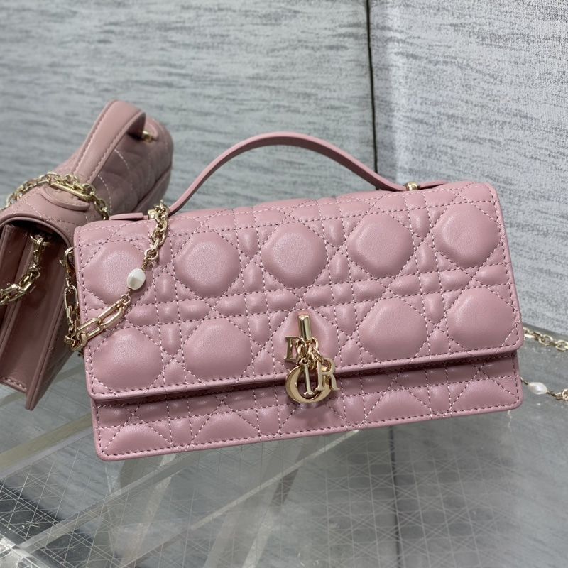 Mini My Dior Bag In Cannage Lambskin Pink