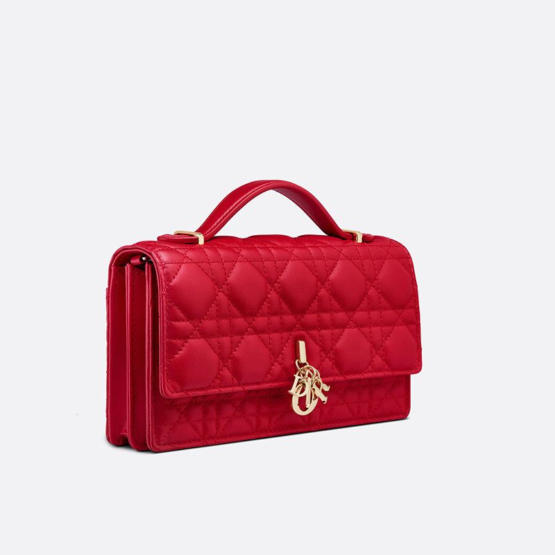 Mini My Dior Bag In Cannage Lambskin Red - Image 2