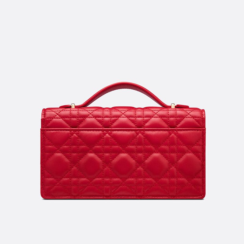 Mini My Dior Bag In Cannage Lambskin Red - Image 3