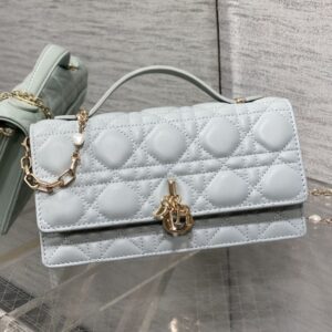 Mini My Dior Bag In Cannage Lambskin Sky Blue