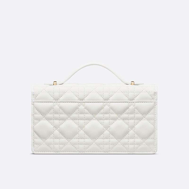 Mini My Dior Bag In Cannage Lambskin White - Image 3