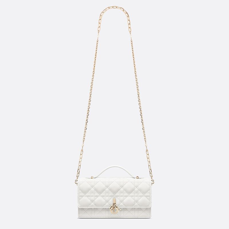 Mini My Dior Bag In Cannage Lambskin White - Image 5