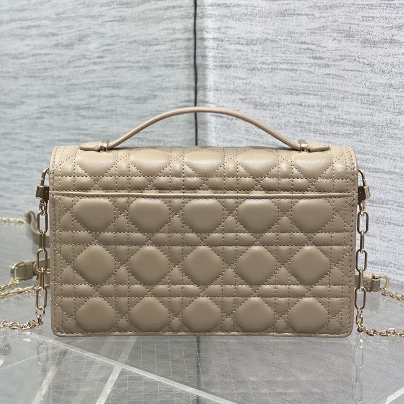 My Dior Top Handle Bag In Cannage Lambskin Khaki - Image 2