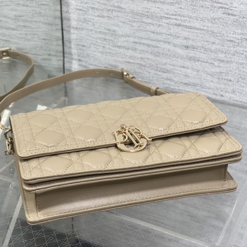 My Dior Top Handle Bag In Cannage Lambskin Khaki - Image 4