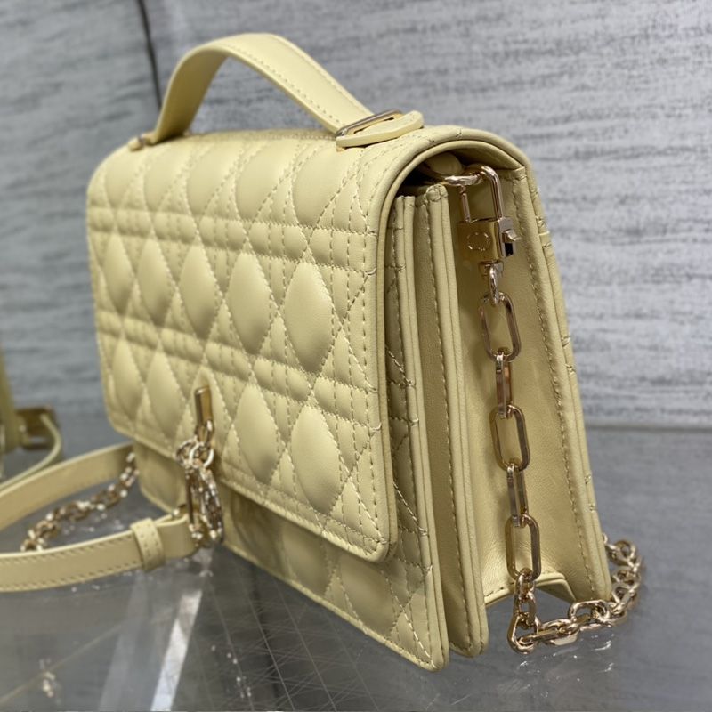 My Dior Top Handle Bag In Cannage Lambskin Lemon - Image 3