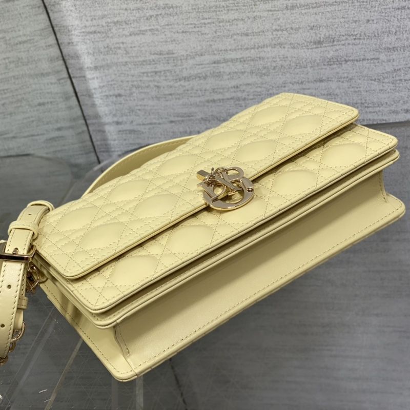 My Dior Top Handle Bag In Cannage Lambskin Lemon - Image 4