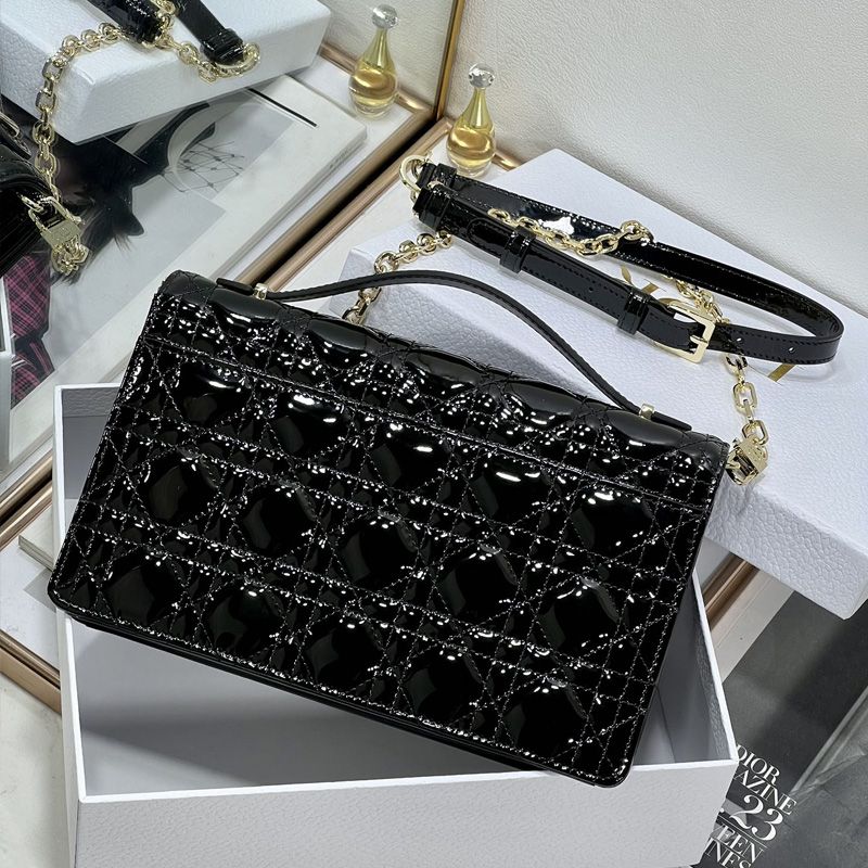 My Dior Top Handle Bag In Patent Cannage Calfskin Black - Image 2