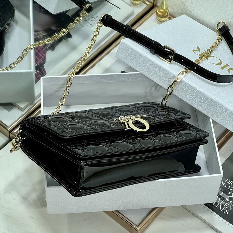 My Dior Top Handle Bag In Patent Cannage Calfskin Black - Image 3