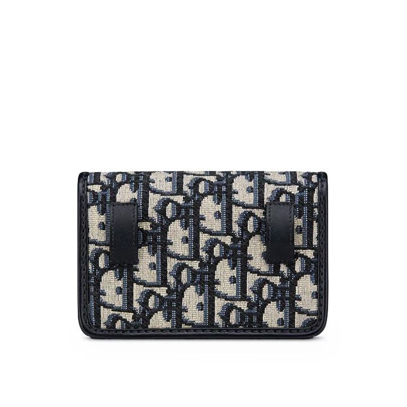 Nano Dior 30 Montaigne Chain Pouch In Oblique Motif Canvas Blue - Image 3