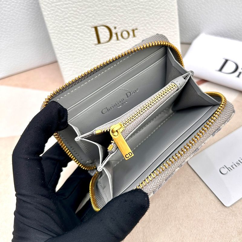 Small Dior 30 Montaigne Voyageur Coin Purse In Oblique Motif Canvas Grey - Image 3
