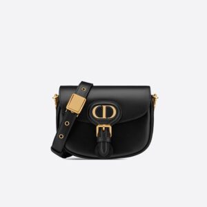 Small Dior Bobby Bag In Box Calfskin Black