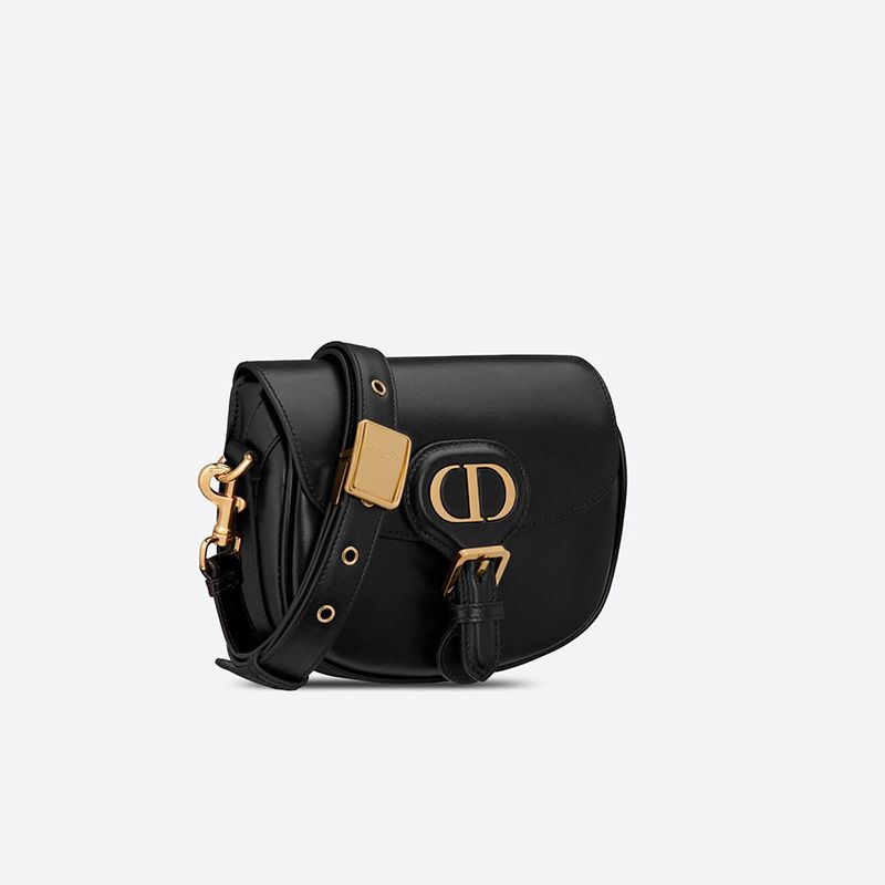 Small Dior Bobby Bag In Box Calfskin Black - Image 2