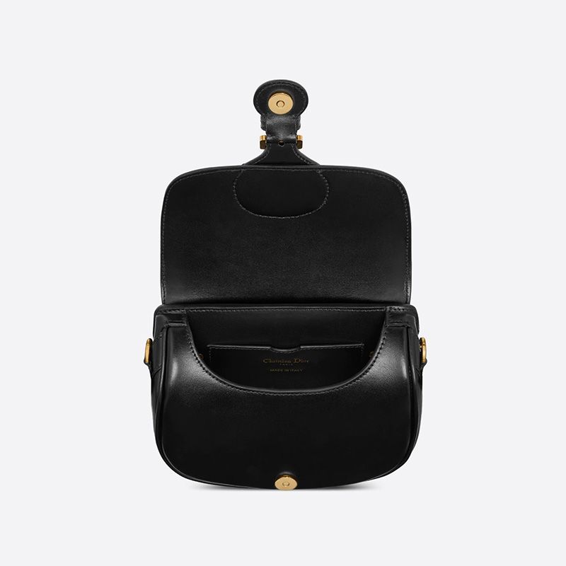 Small Dior Bobby Bag In Box Calfskin Black - Image 4