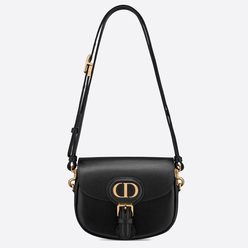 Small Dior Bobby Bag In Box Calfskin Black - Image 5